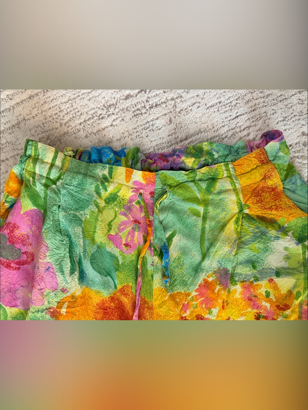 Vintage Jams World Summer garden capri pants XL - Picture 2 of 5